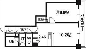 ＰＲＩＭＥ　ＵＲＢＡＮ札幌　ＲＩＶＥＲ　ＦＲＯＮＴ 00303｜北海道札幌市中央区南九条西１丁目(賃貸マンション1LDK・3階・50.05㎡)の写真 その2