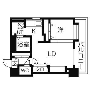 ピュア東彩館　ＩＩ 901｜北海道札幌市中央区南三条西９丁目(賃貸マンション1LDK・9階・41.49㎡)の写真 その2