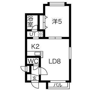 ノヴァ二十四軒 201｜北海道札幌市西区二十四軒三条６丁目(賃貸マンション1LDK・2階・34.49㎡)の写真 その2