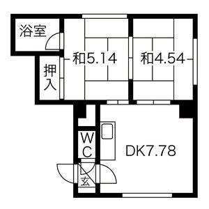 インペリアル23 201｜北海道札幌市中央区南二十三条西１１丁目(賃貸アパート2DK・2階・34.75㎡)の写真 その2