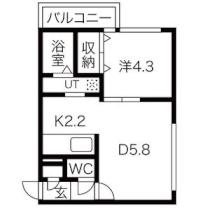 ｅｒｙｓ南七条（エリーズ南七条） 203 ｜ 北海道札幌市中央区南七条西１７丁目（賃貸マンション1DK・2階・28.80㎡） その2