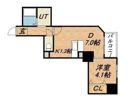 北海道札幌市中央区北一条東２丁目(賃貸マンション1LDK・4階・33.27㎡)の写真 その2