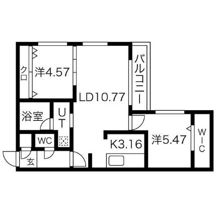 シエル山鼻 503｜北海道札幌市中央区南十条西１２丁目(賃貸マンション2LDK・5階・55.00㎡)の写真 その2