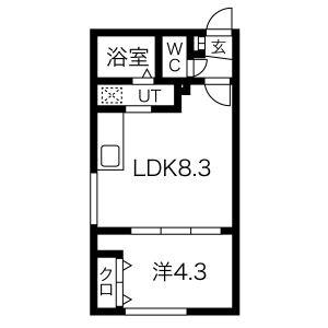 ラフィーネ円山公園・華 401｜北海道札幌市中央区南三条西２７丁目(賃貸マンション1DK・4階・27.37㎡)の写真 その2