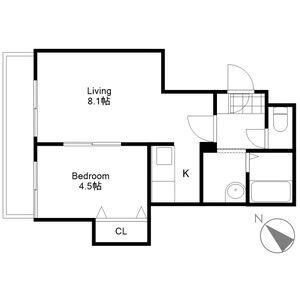 アヴァンティ65 303｜北海道札幌市西区八軒六条東５丁目(賃貸マンション1LDK・3階・33.10㎡)の写真 その2