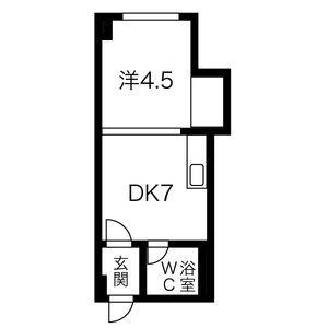 ロードサイド24 207｜北海道札幌市中央区南二十四条西１１丁目(賃貸マンション1DK・2階・22.54㎡)の写真 その2