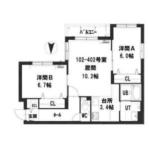 グランメールＶｉｌｌａ9．16 102｜北海道札幌市中央区南九条西１６丁目(賃貸マンション2LDK・1階・61.02㎡)の写真 その2