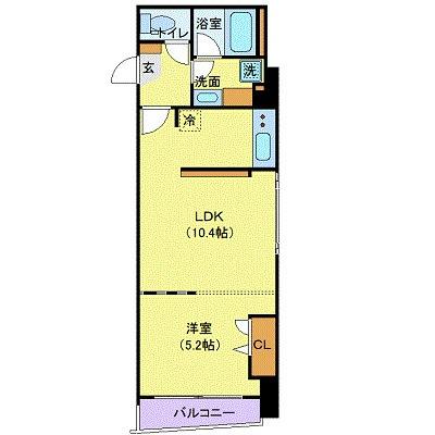 北海道札幌市中央区南十一条西１丁目(賃貸マンション1LDK・5階・36.10㎡)の写真 その2