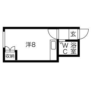 リバーサイド14 405｜北海道札幌市北区北十四条西１丁目(賃貸マンション1R・4階・19.44㎡)の写真 その2