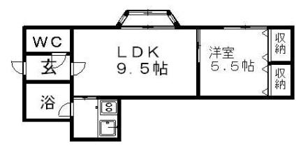 ヒルズ北郷東 103｜北海道札幌市白石区北郷三条５丁目(賃貸アパート1LDK・2階・33.00㎡)の写真 その2