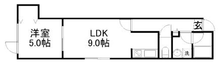フロルドゥコルザII 101｜北海道札幌市白石区平和通１１丁目北(賃貸アパート1LDK・1階・34.24㎡)の写真 その2