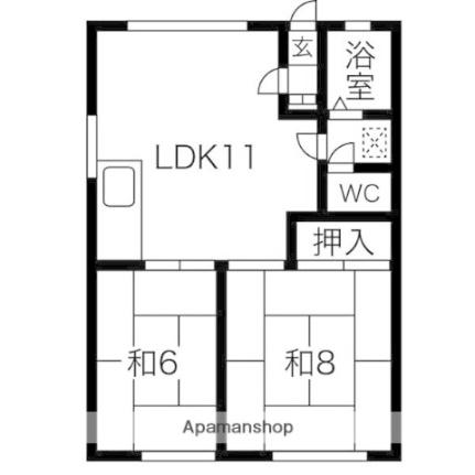 北海道札幌市豊平区月寒東五条８丁目(賃貸アパート2LDK・2階・47.38㎡)の写真 その2