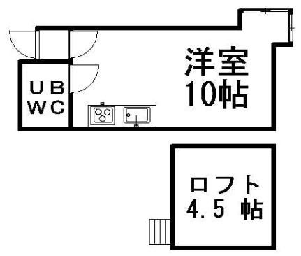 コーポマリーン 202｜北海道札幌市豊平区平岸五条６丁目(賃貸アパート1R・2階・17.60㎡)の写真 その2