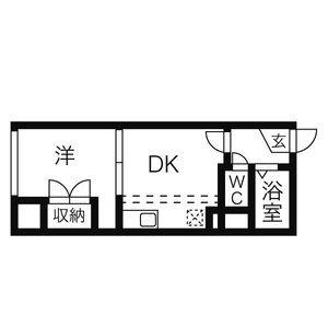 メゾンエクレーレ中の島 806｜北海道札幌市豊平区中の島二条３丁目(賃貸マンション1DK・8階・24.23㎡)の写真 その2