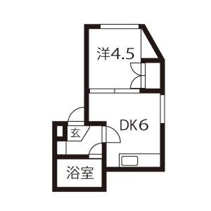 ドリームシティ本郷 203｜北海道札幌市白石区本郷通６丁目北(賃貸マンション1DK・2階・20.00㎡)の写真 その2