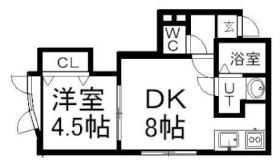 ウエストコースト21 103 ｜ 北海道札幌市白石区栄通２１丁目（賃貸アパート1LDK・1階・28.97㎡） その2