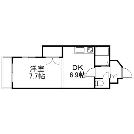 北海道札幌市白石区本通１１丁目南(賃貸マンション1DK・5階・23.00㎡)の写真 その2
