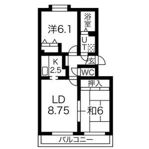 メゾンドインペリアルＩＩ 202｜北海道札幌市白石区菊水元町八条２丁目(賃貸マンション2LDK・2階・51.17㎡)の写真 その2