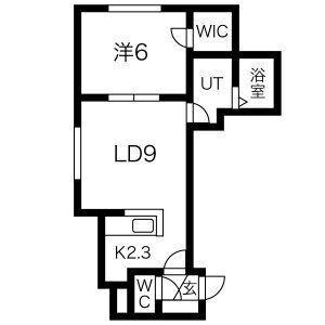 シルキー厚別東Ｉ 202｜北海道札幌市厚別区厚別東四条１丁目(賃貸アパート1LDK・3階・37.66㎡)の写真 その2