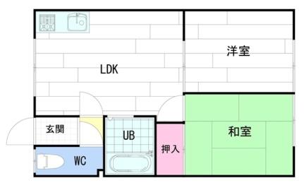 リビエール美園 201｜北海道札幌市豊平区美園五条４丁目(賃貸アパート2DK・3階・31.73㎡)の写真 その2