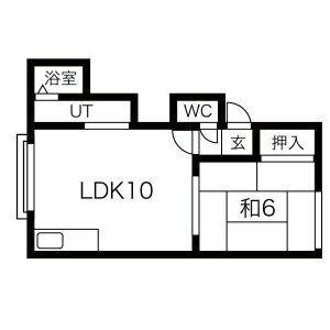 シティコート89 203｜北海道札幌市白石区本通１７丁目南(賃貸アパート1LDK・3階・35.64㎡)の写真 その2