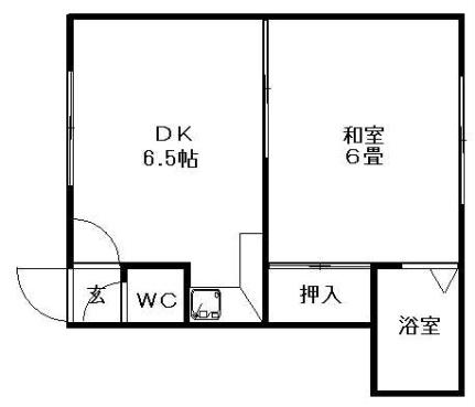 シティパレス 00202｜北海道札幌市白石区南郷通１丁目北(賃貸アパート1DK・2階・30.22㎡)の写真 その2