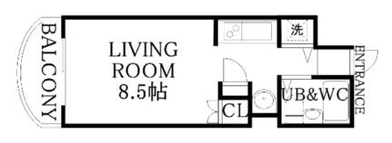 グランバリュー南郷 403｜北海道札幌市白石区南郷通１丁目北(賃貸マンション1R・4階・21.30㎡)の写真 その2