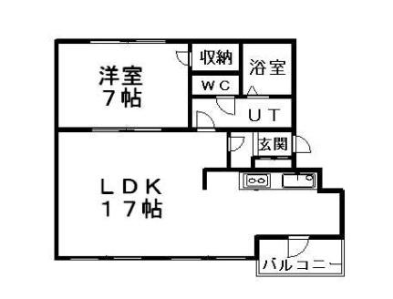 フォーシーズン 401｜北海道札幌市白石区南郷通１８丁目北(賃貸マンション1LDK・4階・43.09㎡)の写真 その2