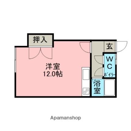 アシアスII ｜北海道室蘭市日の出町１丁目(賃貸アパート1R・2階・33.12㎡)の写真 その2