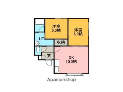 北海道札幌市手稲区曙六条３丁目(賃貸アパート2LDK・1階・44.60㎡)の写真 その2