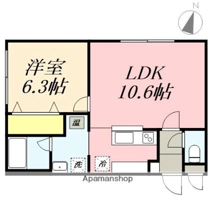 トクトラスト港 106 ｜ 北海道函館市港町１丁目（賃貸マンション1LDK・1階・40.20㎡） その2