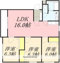 ルミエール中島 104 ｜ 北海道函館市中島町（賃貸マンション3LDK・1階・71.60㎡） その2