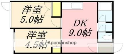 五稜郭パークハイツ 103｜北海道函館市五稜郭町(賃貸アパート2LDK・1階・34.83㎡)の写真 その2