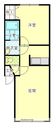 スペース函館 101｜北海道函館市追分町(賃貸アパート1LDK・1階・42.97㎡)の写真 その2