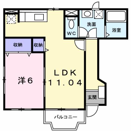 タウン日吉壱番館 103 ｜ 北海道函館市日吉町２丁目（賃貸アパート1LDK・1階・44.34㎡） その2