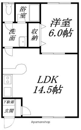 ラ・メゾン・ボワII 205｜北海道函館市桔梗町(賃貸アパート1LDK・2階・44.71㎡)の写真 その2