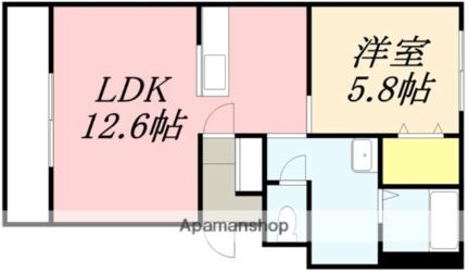 クラビーアネックス 103｜北海道函館市昭和２丁目(賃貸マンション1LDK・1階・46.60㎡)の写真 その2