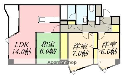 メゾンパティオ富岡 405｜北海道函館市富岡町２丁目(賃貸マンション3LDK・4階・79.16㎡)の写真 その2