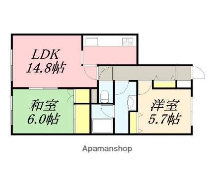 マンションリヴァージュ 110｜北海道函館市田家町(賃貸マンション2LDK・1階・61.92㎡)の写真 その2