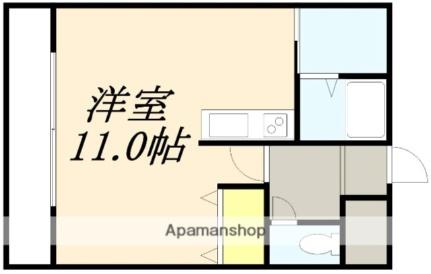 サンヒルズ 2F｜北海道函館市日吉町１丁目(賃貸マンション1K・2階・33.05㎡)の写真 その2