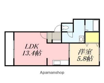 ル・シャルールレジェ 104 ｜ 北海道函館市美原１丁目（賃貸マンション1LDK・1階・44.00㎡） その2