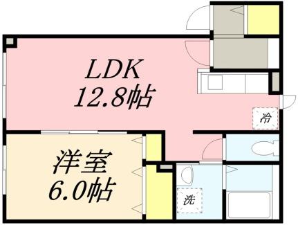 モア・フィオーレ 102｜北海道函館市本通４丁目(賃貸アパート1LDK・1階・43.47㎡)の写真 その2
