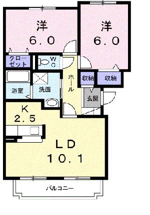 ソレアード石川 301｜北海道函館市石川町(賃貸マンション2LDK・3階・55.79㎡)の写真 その2