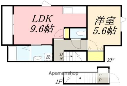 プランタン 201｜北海道函館市昭和町(賃貸アパート1LDK・2階・35.47㎡)の写真 その2