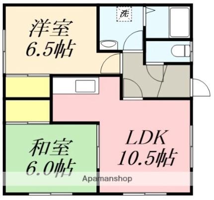 トレンディ美原 202｜北海道函館市美原３丁目(賃貸アパート2LDK・2階・52.65㎡)の写真 その2