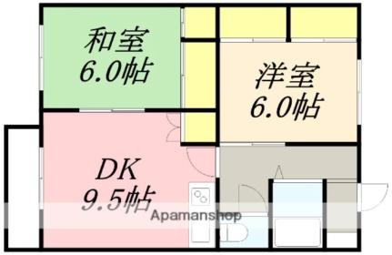 ファミール北浜 502｜北海道函館市北浜町(賃貸マンション2DK・5階・45.00㎡)の写真 その2