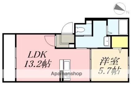 メルソン・リール　ドゥ 205｜北海道函館市昭和町(賃貸マンション1LDK・2階・43.94㎡)の写真 その2