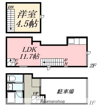 東川町24番1棟2戸 左｜北海道函館市東川町(賃貸アパート1LDK・1階・49.00㎡)の写真 その2