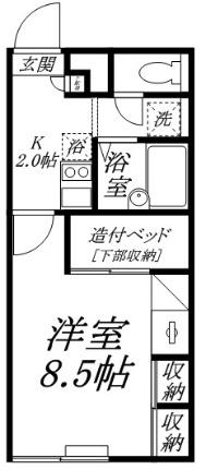 レオパレスＧｌａｄｎｅｓｓ　I 209｜北海道函館市富岡町２丁目(賃貸アパート1K・2階・23.18㎡)の写真 その2