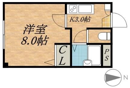 クゥーネルＳ 303｜北海道札幌市中央区南八条西１３丁目(賃貸マンション1K・3階・23.00㎡)の写真 その2